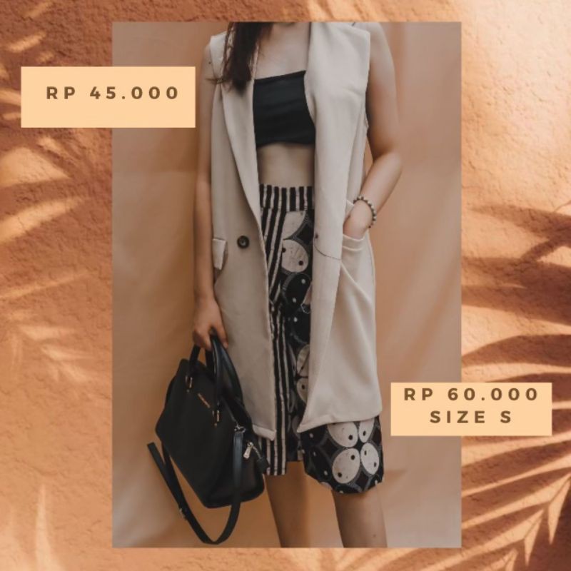 OUTER DAN CULLOTE BATIK(PRELOVED)