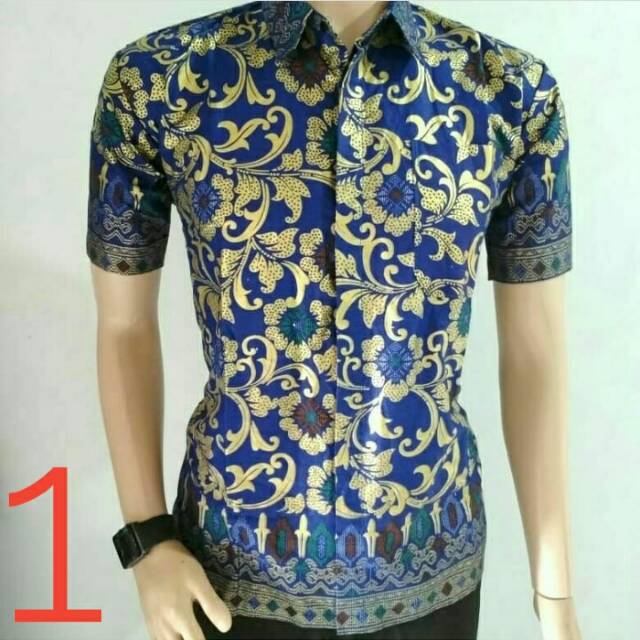 Hem Batik Pria Lengan pendek  Prada