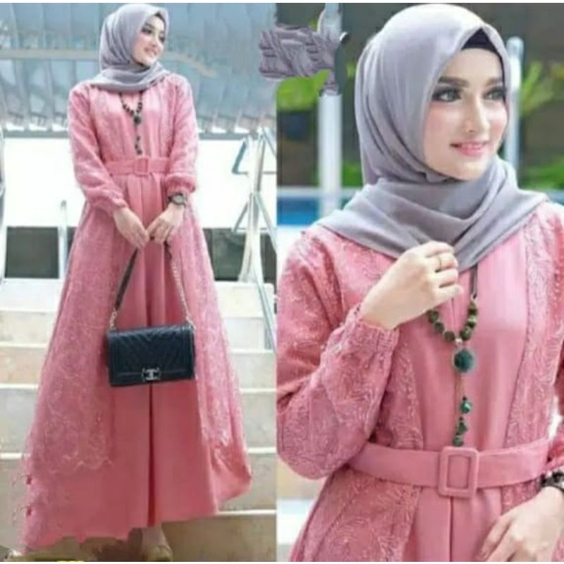 pearly maxi / gamis brukat jumbo