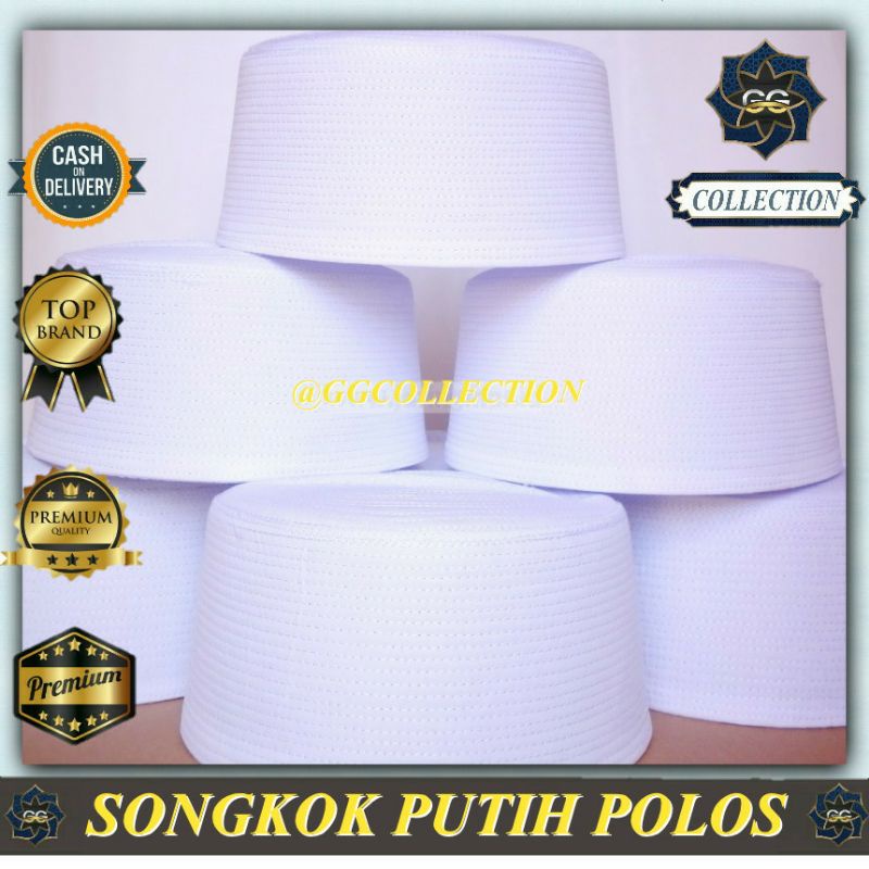 KOPYAH JARING MAS PUTIH POLOS
