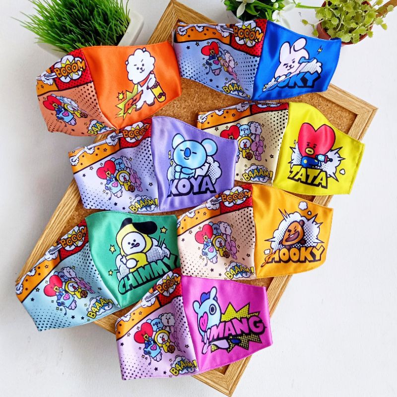 Masker Kain BT21 Comic Edition