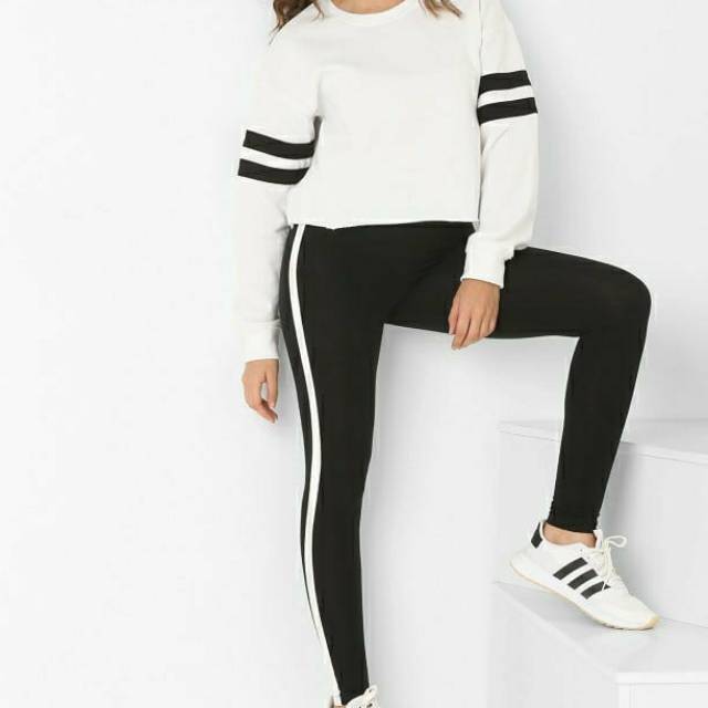 M - Stripe legging by forever 21