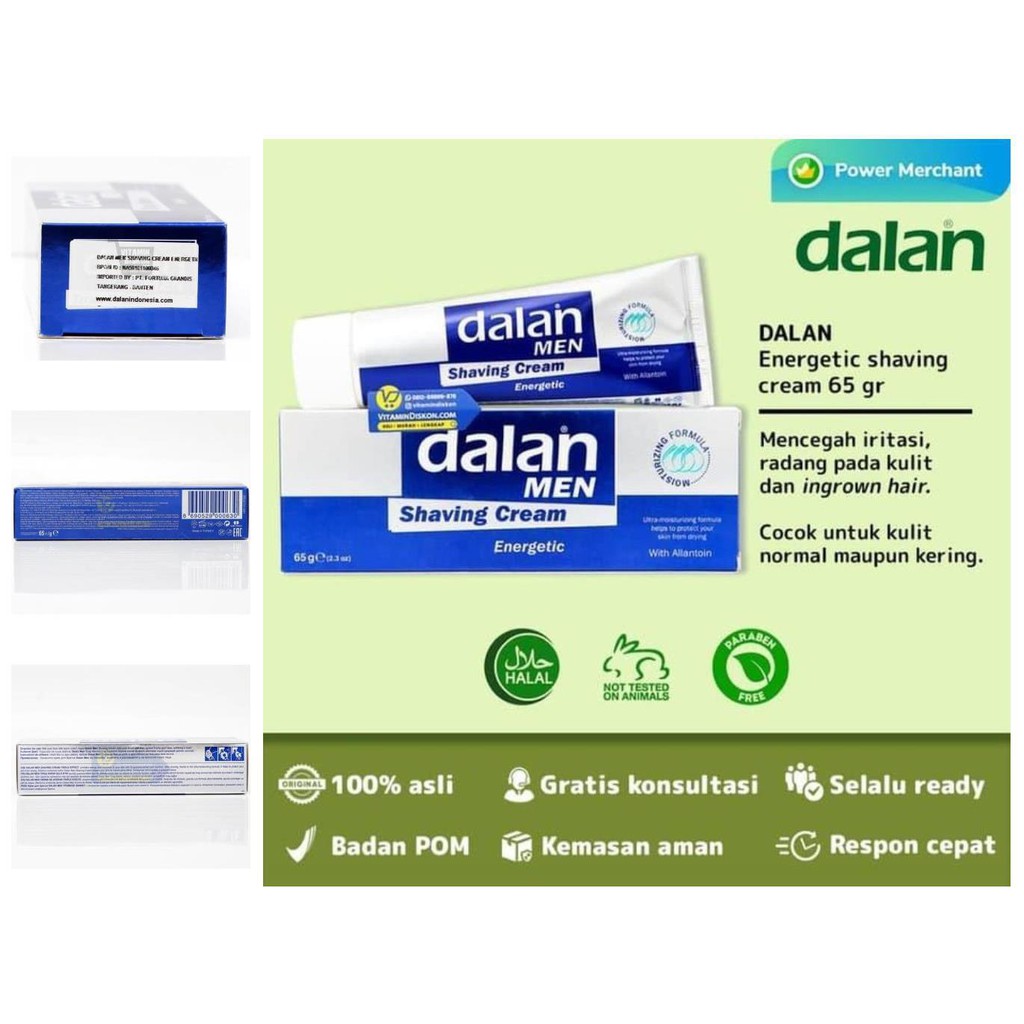 dalan men shaving cream energetic bpom 65gr