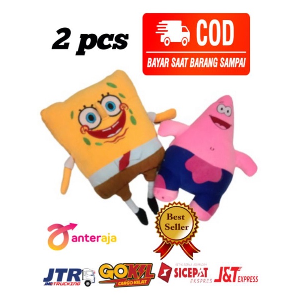 boneka spongebob dan patrick murah (sepasang)