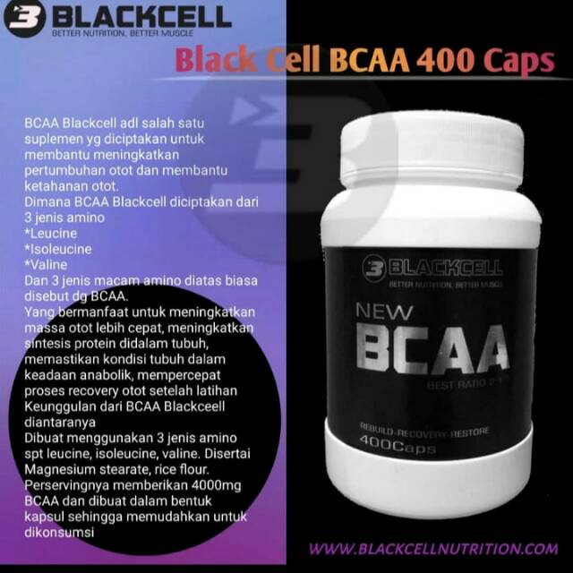 BLACK CELL BCAA 400 TABLET BCAA ASLI