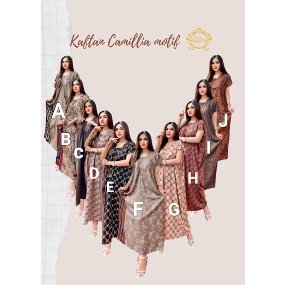 kaftan camillia motif