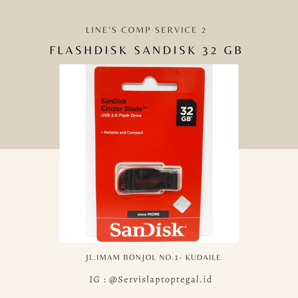 FLASHDISK SANDISK 32GB ORIGINAL 100%