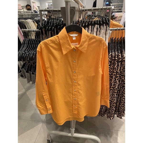 kemeja h&m orange gratis jastip