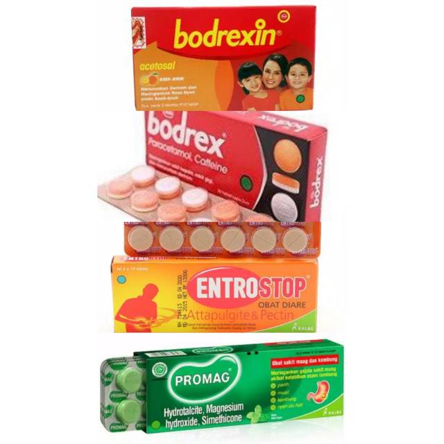 Promag Tablet/Entrostop Tablet/Bodrex Tablet/Bodrexin Tablet (BISA COD / GETCH)