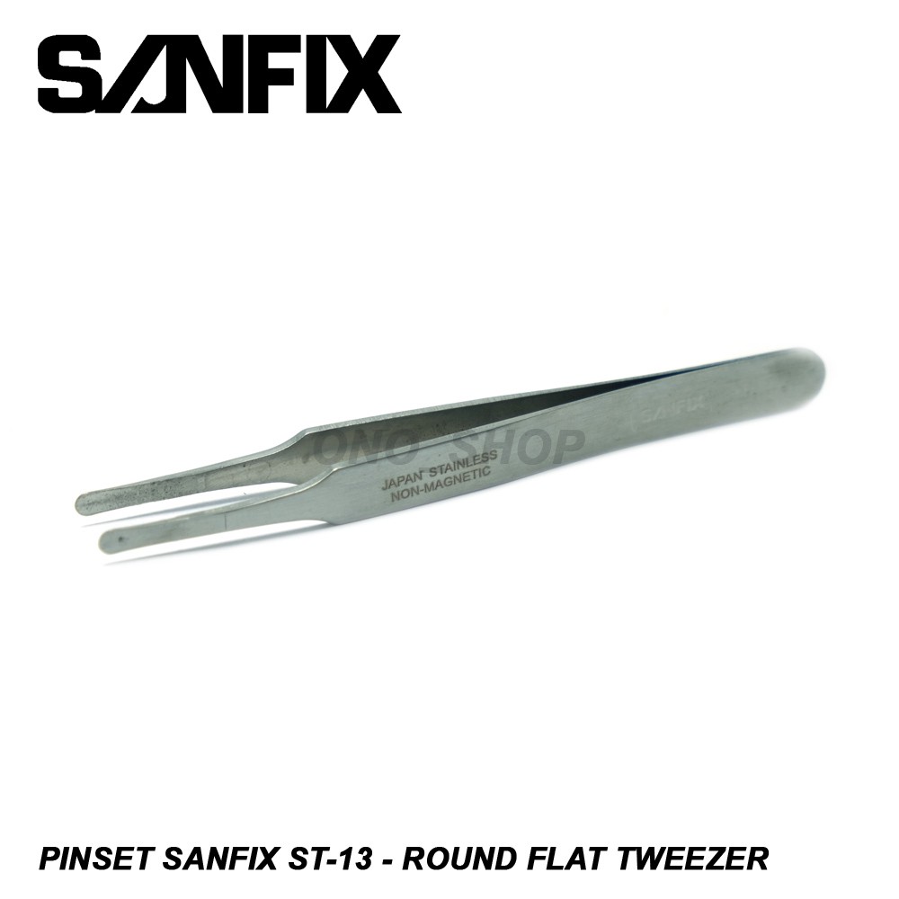 Pinset Sanfix ST-13 - Round Flat Tweezer