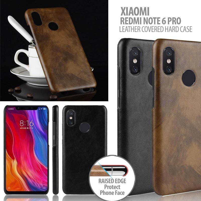 Xiaomi Redmi Note 6 Pro - Leather Covered Hard Case