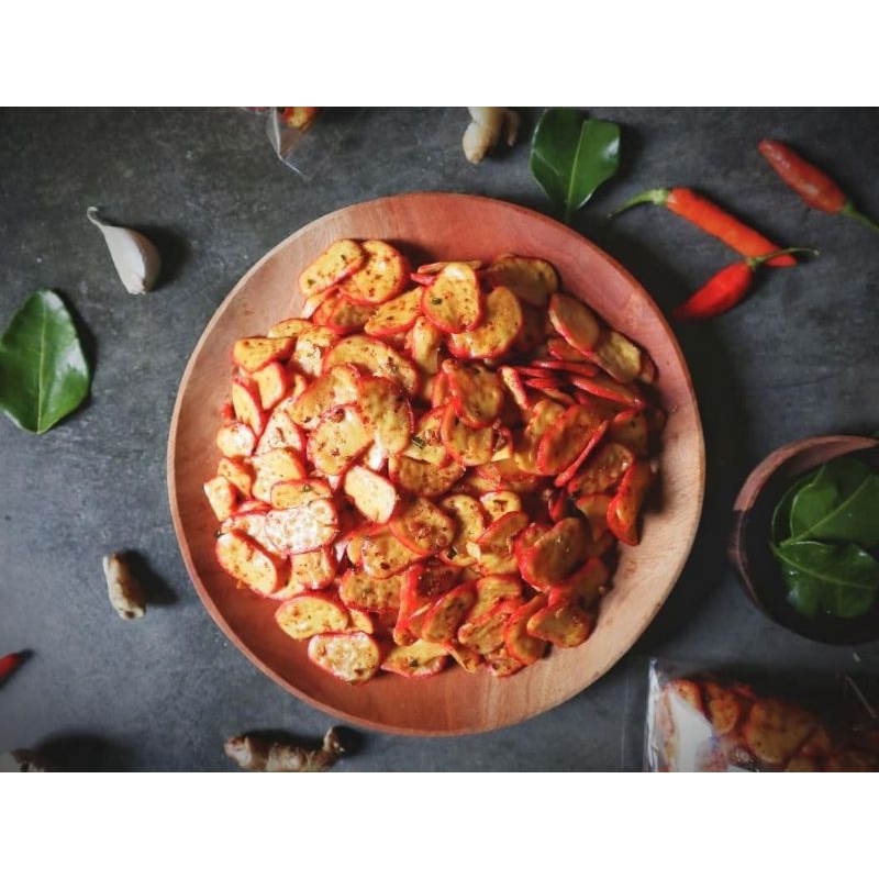krupuk seblak daun jeruk
