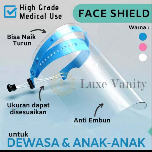 Face Shield HIGH GRADE Dewasa dan Anak