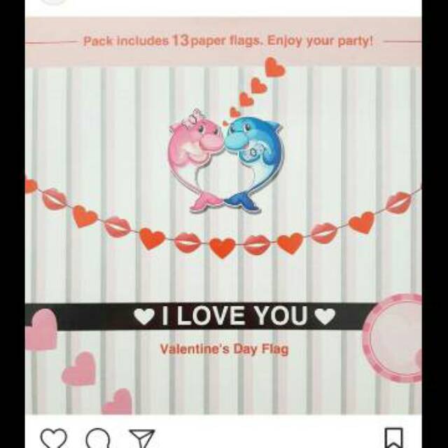 Bunting flag bibir n hati