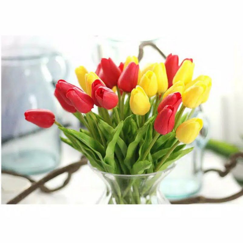 bunga tulip, calla lilly artificial latex