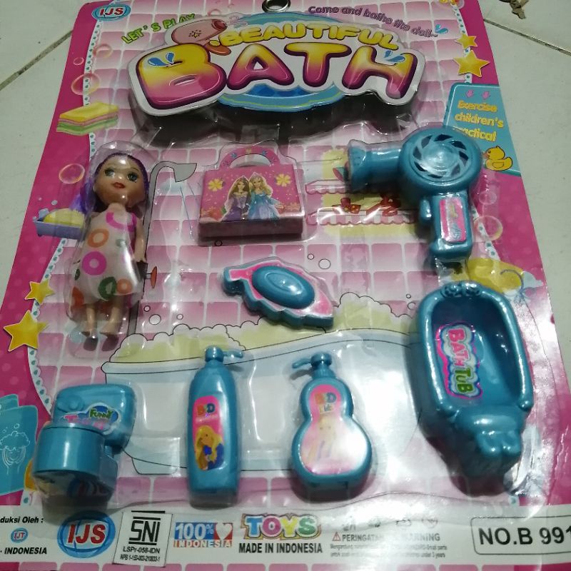 PROMO COD B991 MAINAN BEAUTIFUL Bath + BONEKA