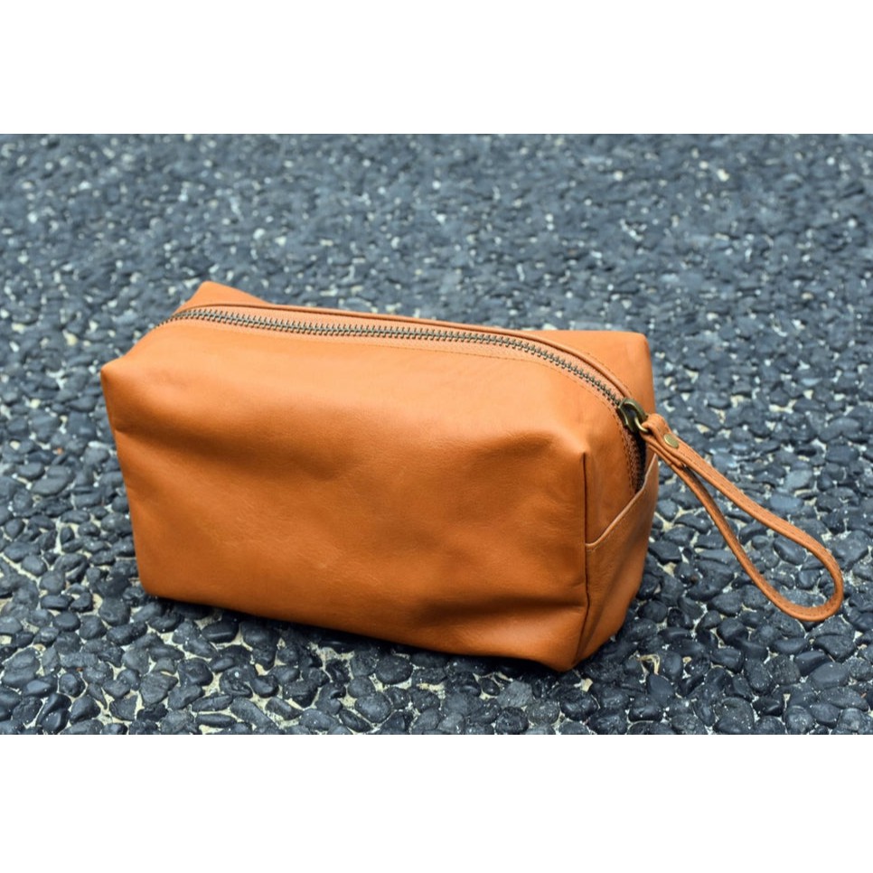 Makeup Bag Kulit Warna Tan