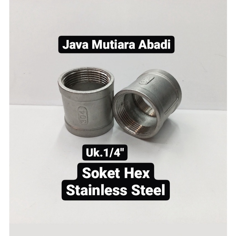 socket hex stainless uk.1/4'' inch/sok drat dalam