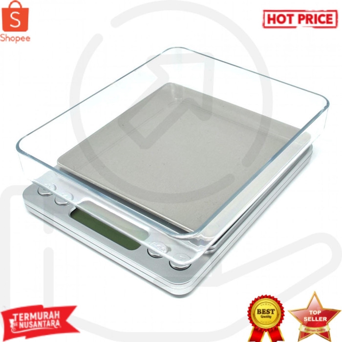 Taffware Digipounds Timbangan Mini Digital i2000 [Silver]