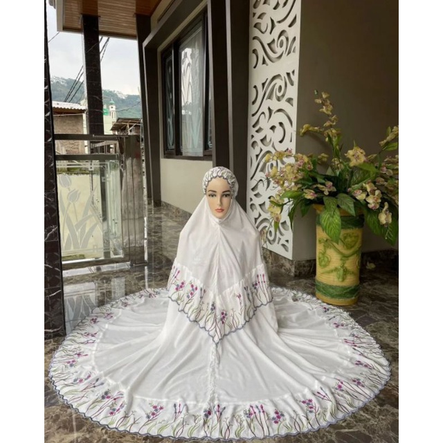 mukena bordir renda