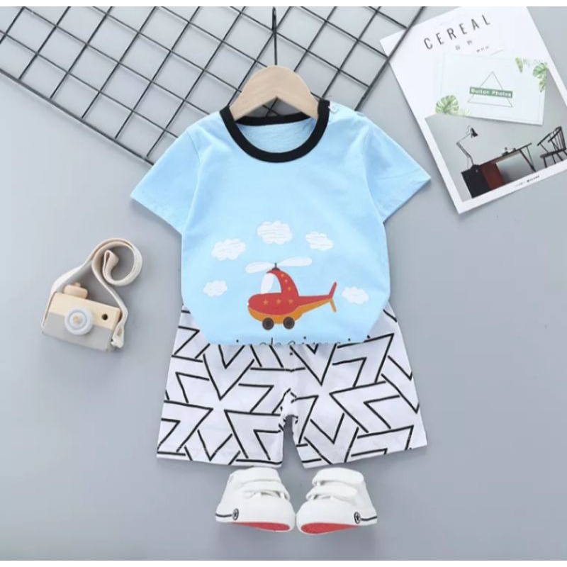 setelan pendek anak import