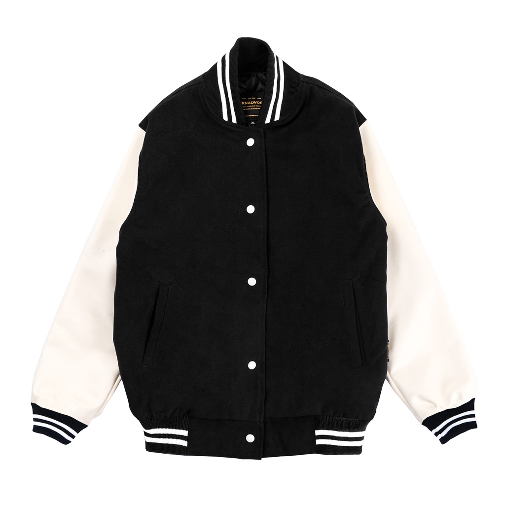 ETERNALWORKS - Varsity Jacket Black