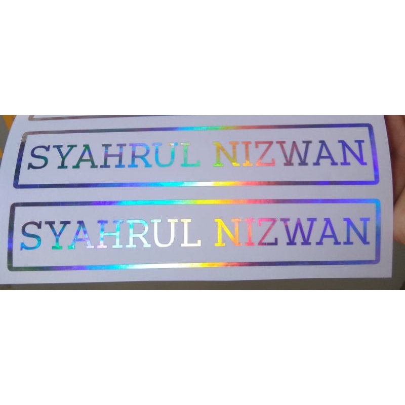 Cutting Sticker Nama Plus Bingkai Model BROOMPTOON
