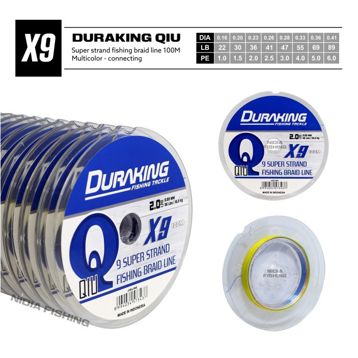 SENAR PE DURAKING QIU X9 -100M conecting