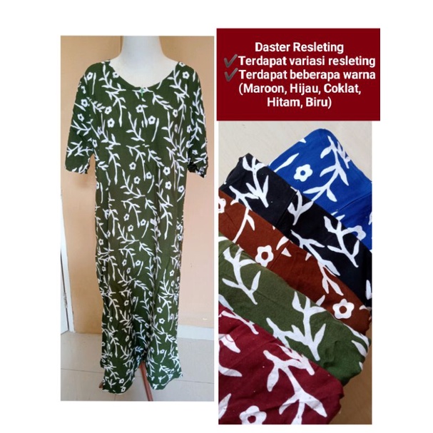 Daster Bunga Resleting Busui Friendly Rayon | batikputrisalsabila