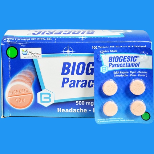 biogesic tablet / strip isi 4