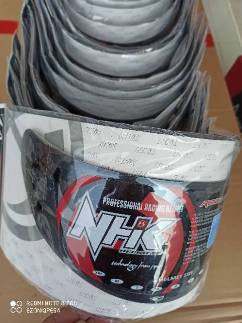 KACA FLAT VISOR IRIDIUM SILVER NHK RX9 ORIGINAL