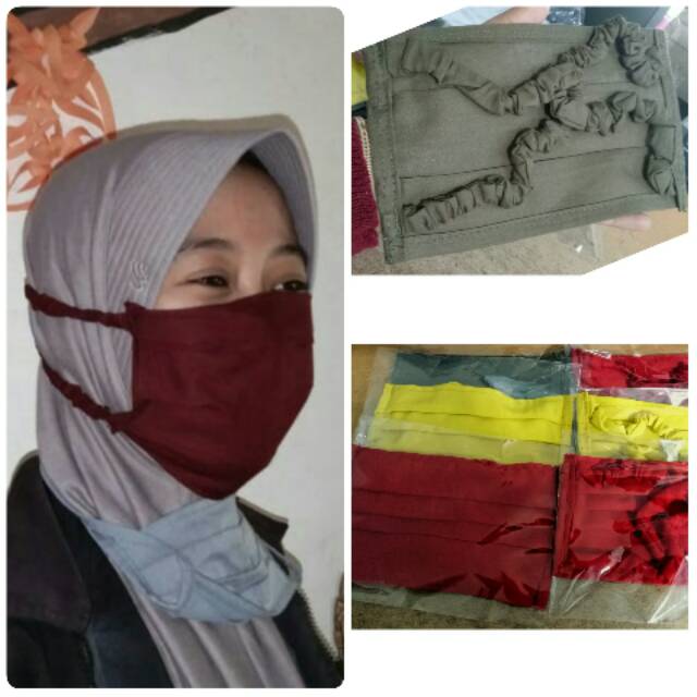 Masker kain kerut