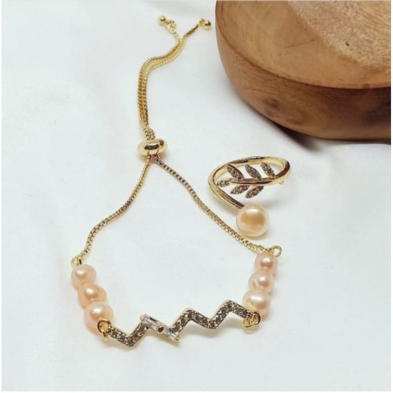 gelang+cincin mutiara