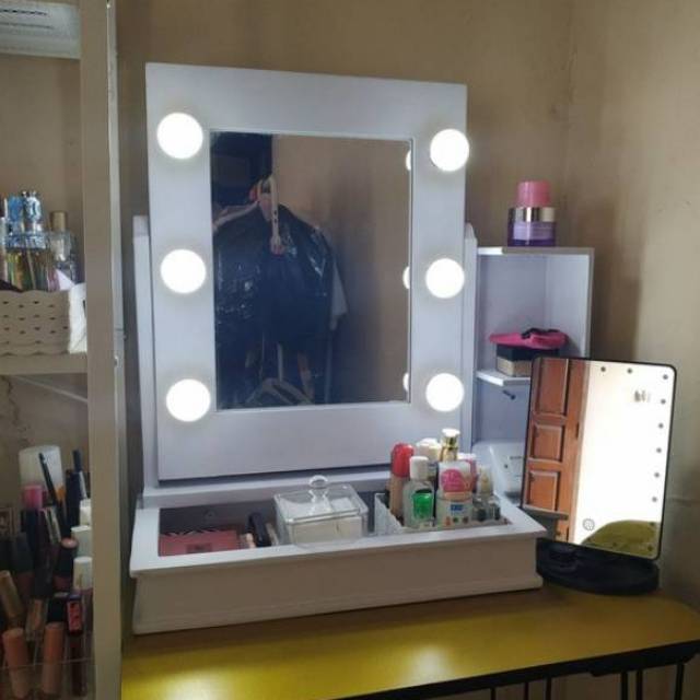 Vanity Mirror 50X70 Set Rak Makeup