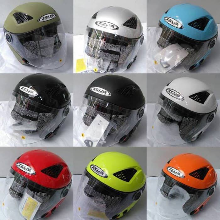 Helm Zeus Z-610 Half face/open face & Double Visor [solid color]