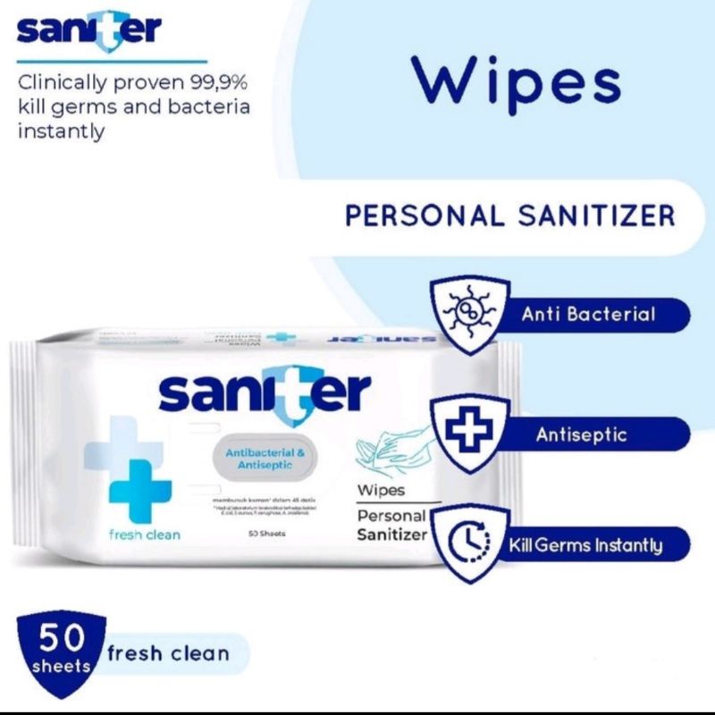 Saniter Personal Wipes 50 Sheets