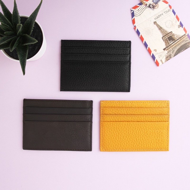 Dompet Tempat Kartu Kulit Polos