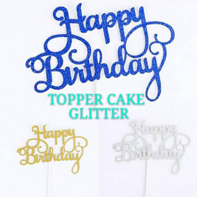 TOPPER GLITTER CAKE BESAR
