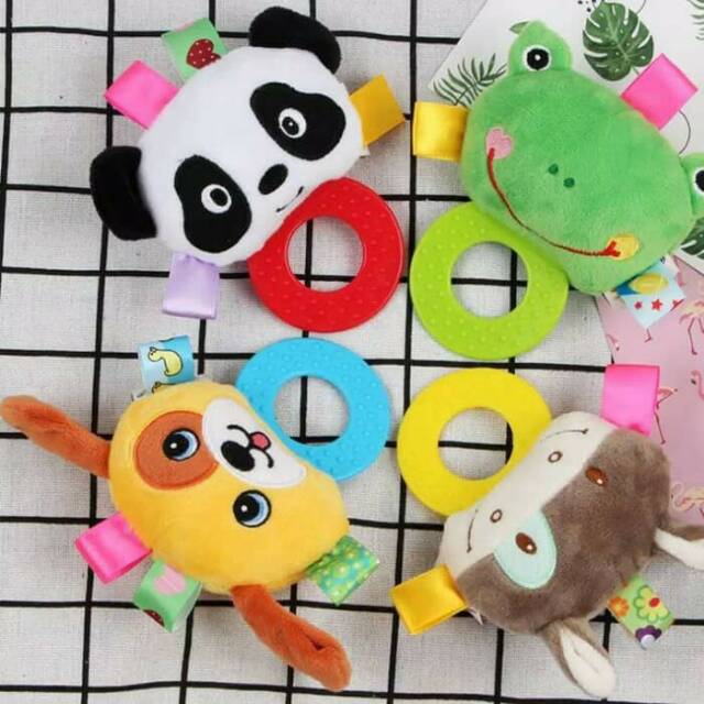 Teether Bayi Mainan Rattle Boneka Hewan