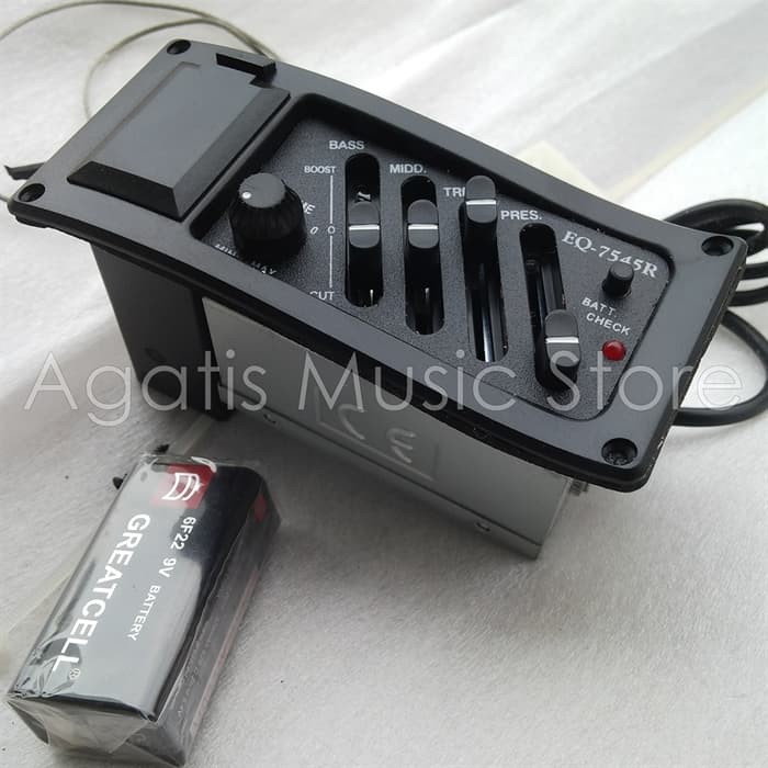 EQ7545R equaliser equalizer preamp pickup gitar akustik eq spool