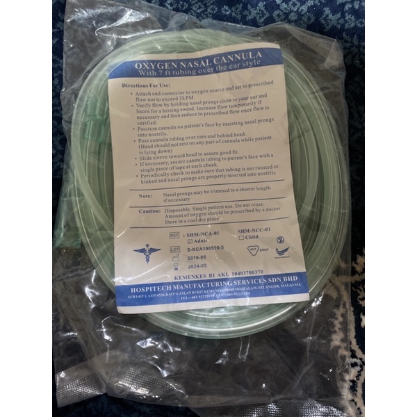 oxygen nasal cannula dewasa