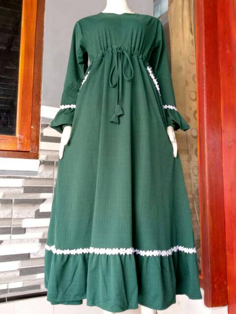 Gamis cantik renda simple preloved