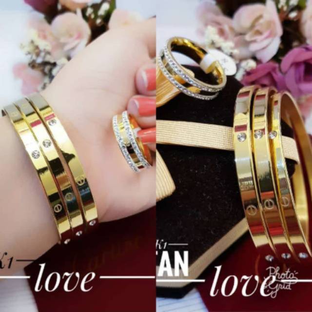 perhiasan titanium set