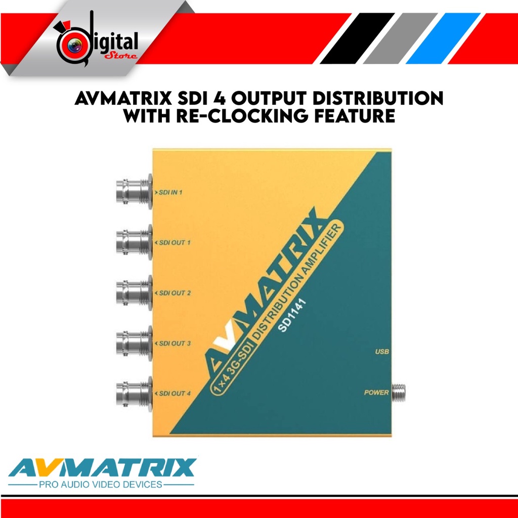 AV-Matrix SDI 4 Channels Distribution with Re-clocking Feature
