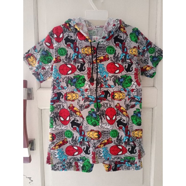 Setelan Printing Superhero Anak