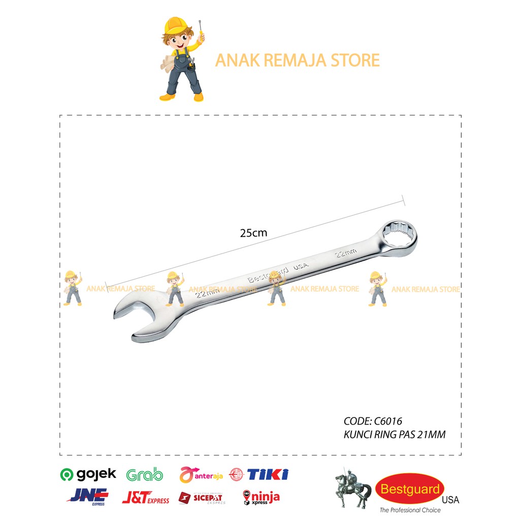 Bestguard Kunci Ring Pas 21mm