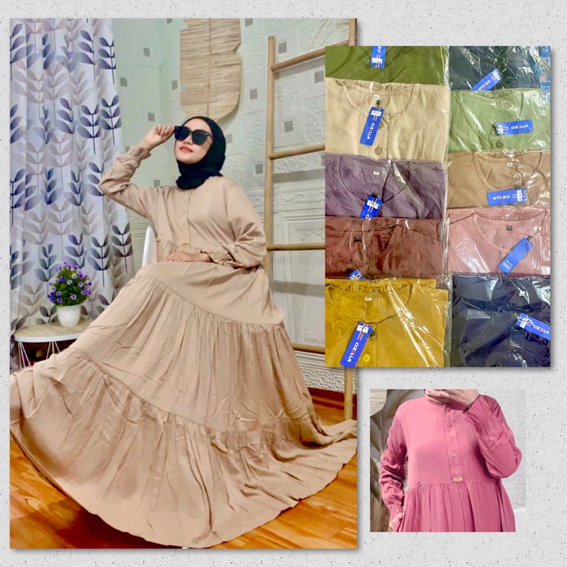 GAMIS RAYON TWILL POLOS PAYUNG // BASIC DRESS