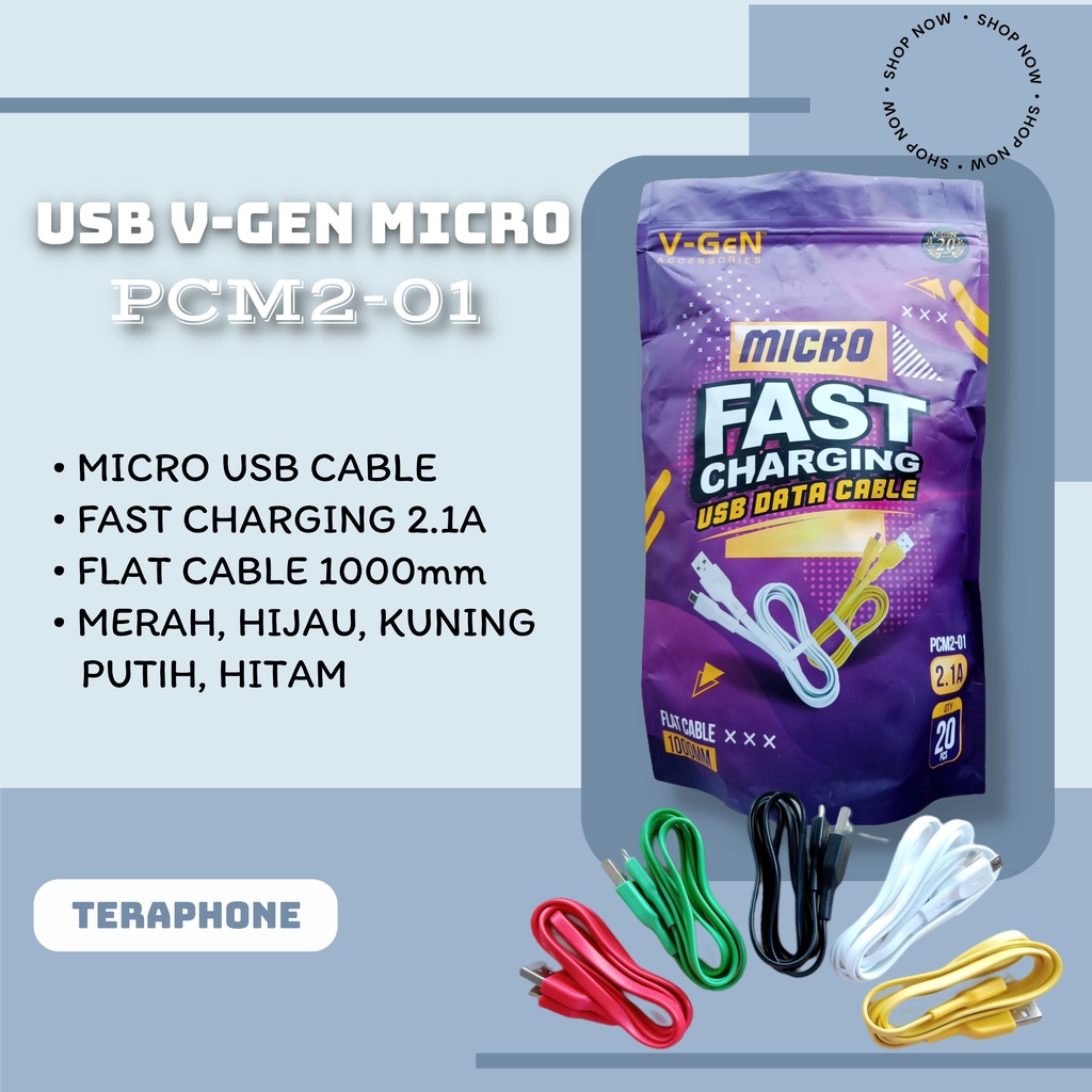Kabel Data V-Gen USB Micro For Android Per PSC PCM2-01 Kabel Charger
