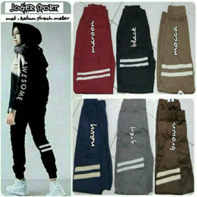 Jogger sport strip stretch