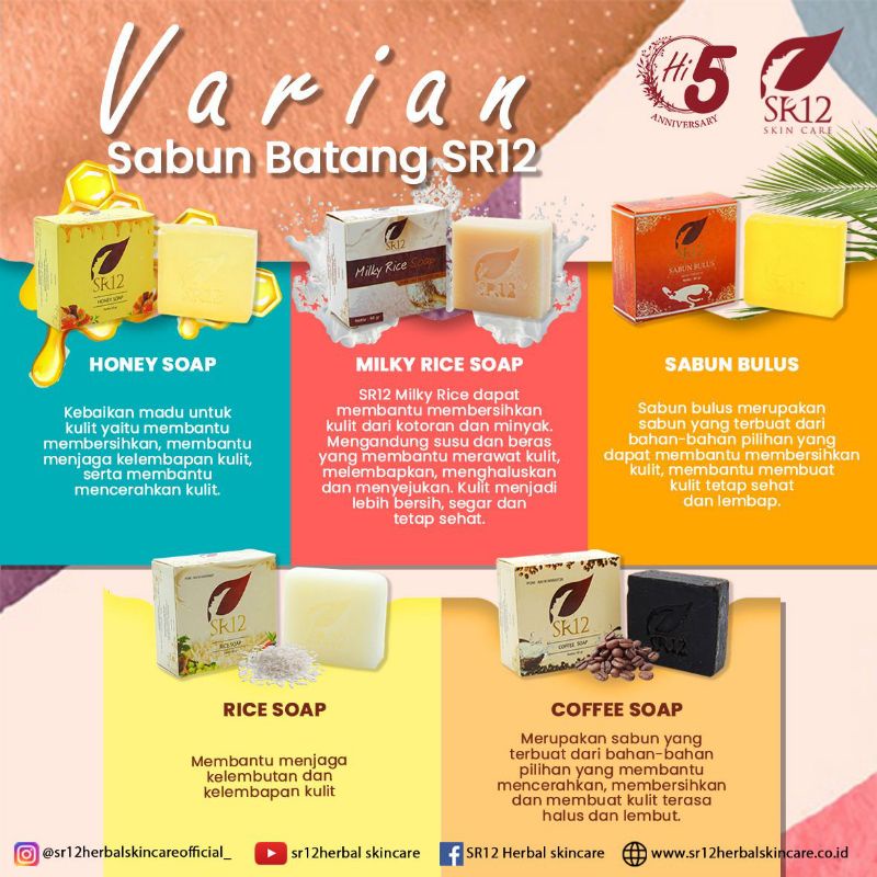 Bar soap SR12 (sabun batang)